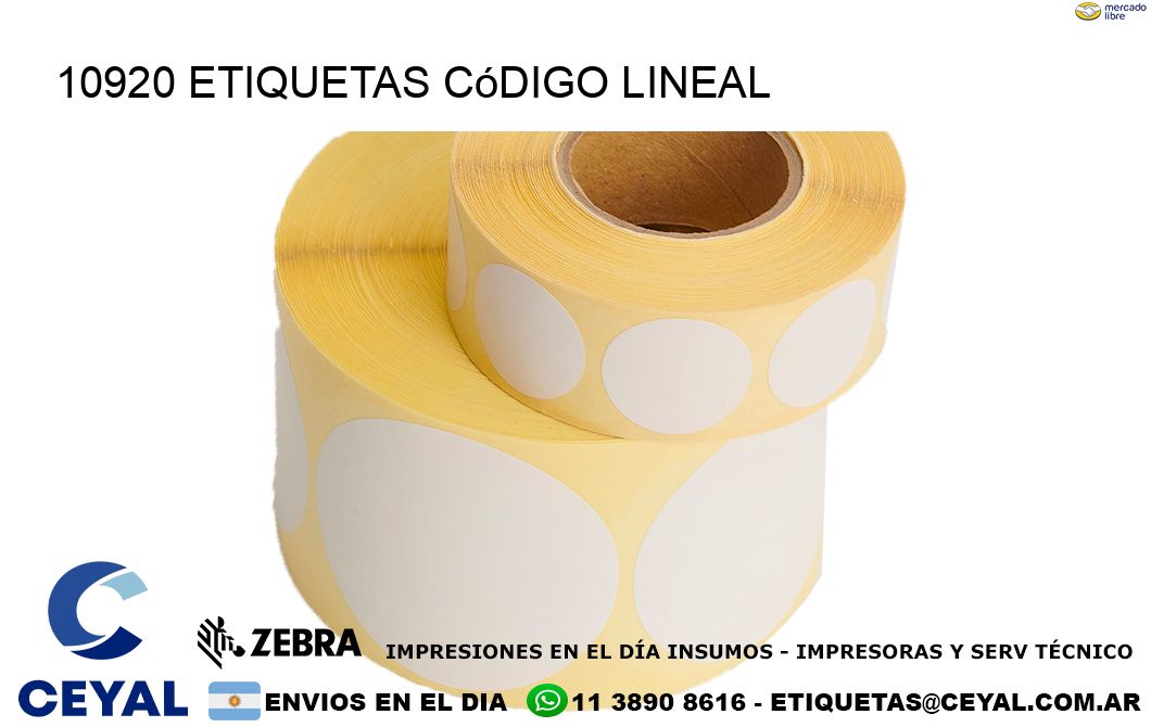 10920 Etiquetas código lineal