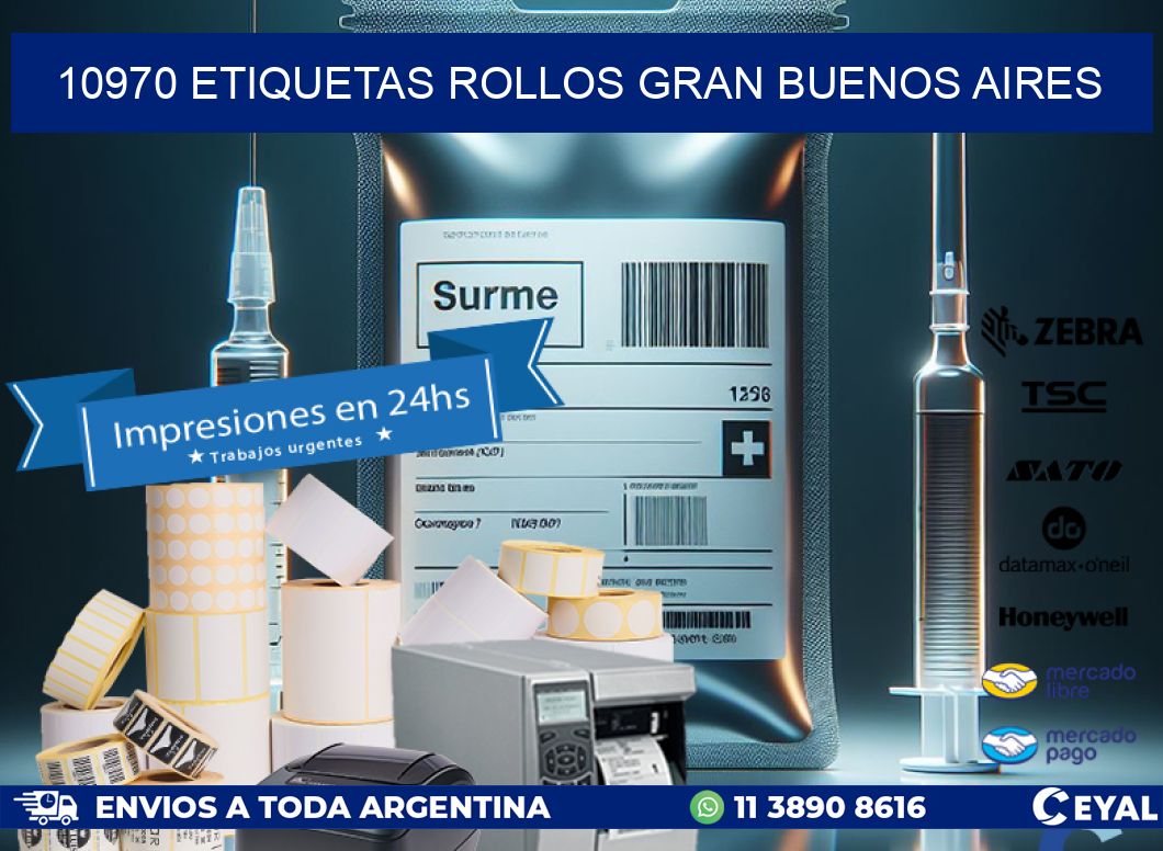 10970 etiquetas rollos GRAN BUENOS AIRES