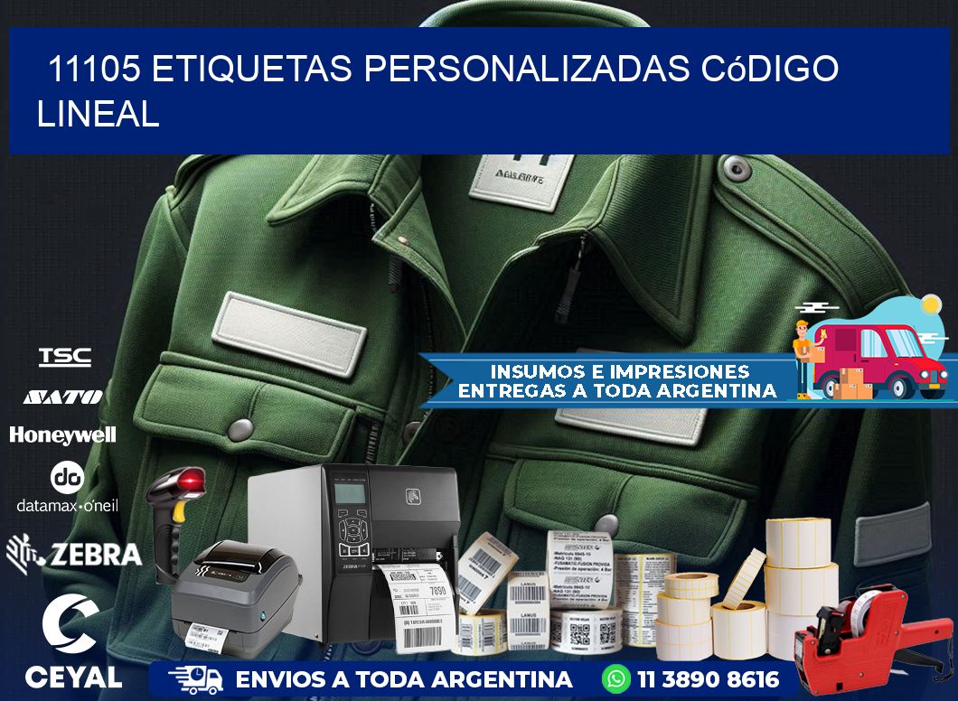 11105 Etiquetas personalizadas código lineal