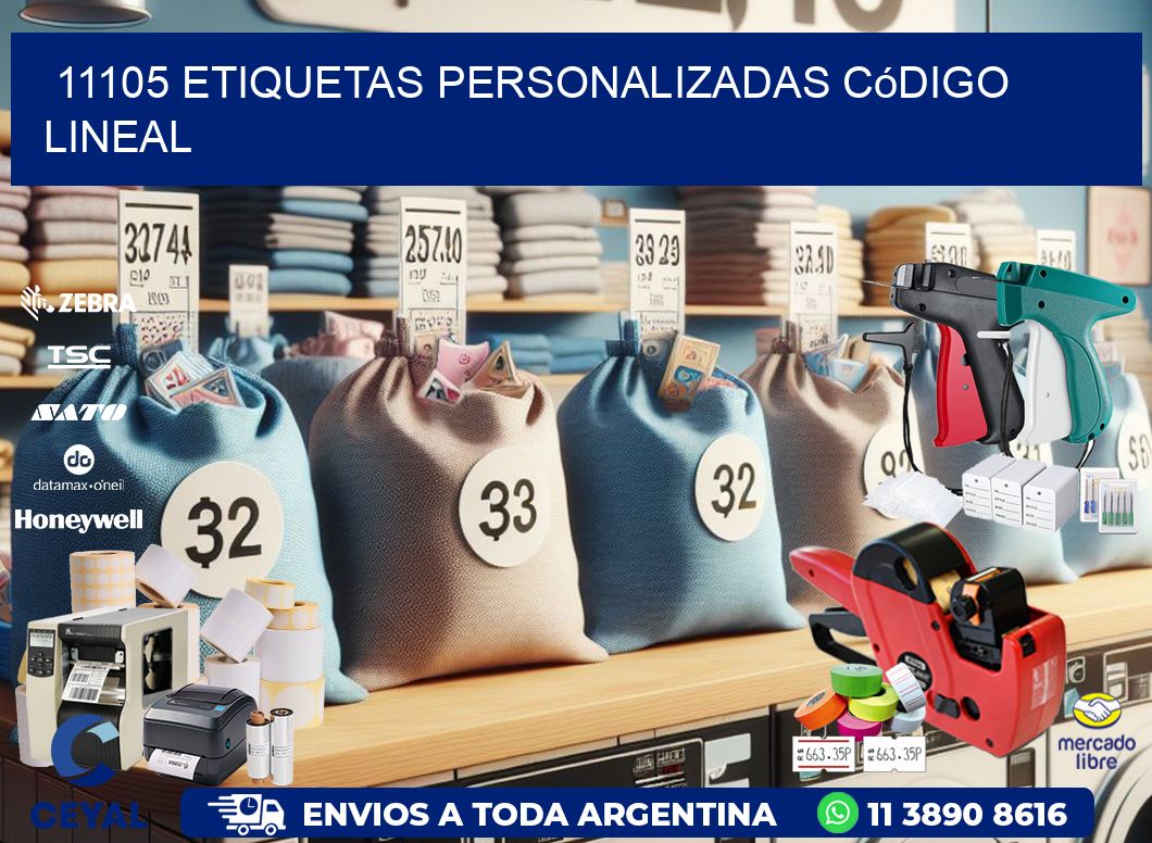 11105 Etiquetas personalizadas código lineal