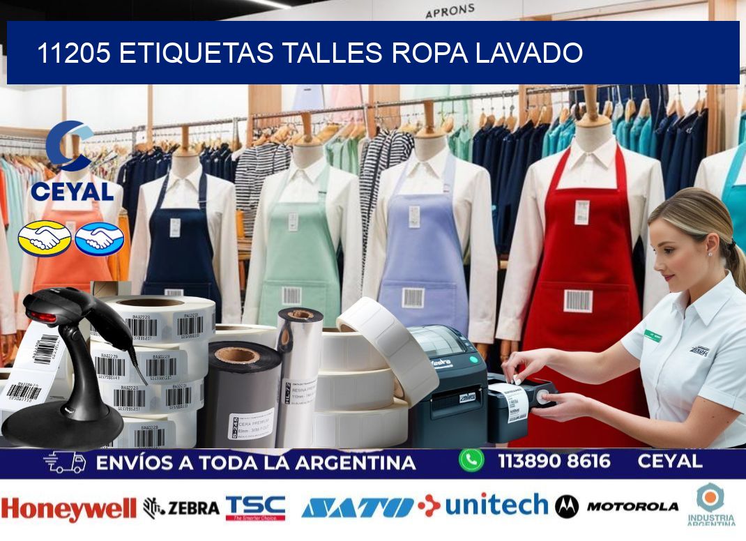 11205 ETIQUETAS TALLES ROPA LAVADO
