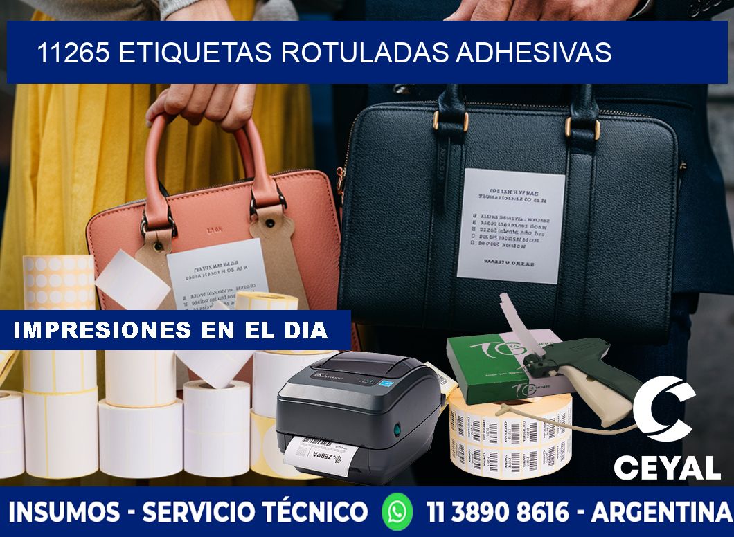 11265 etiquetas rotuladas adhesivas