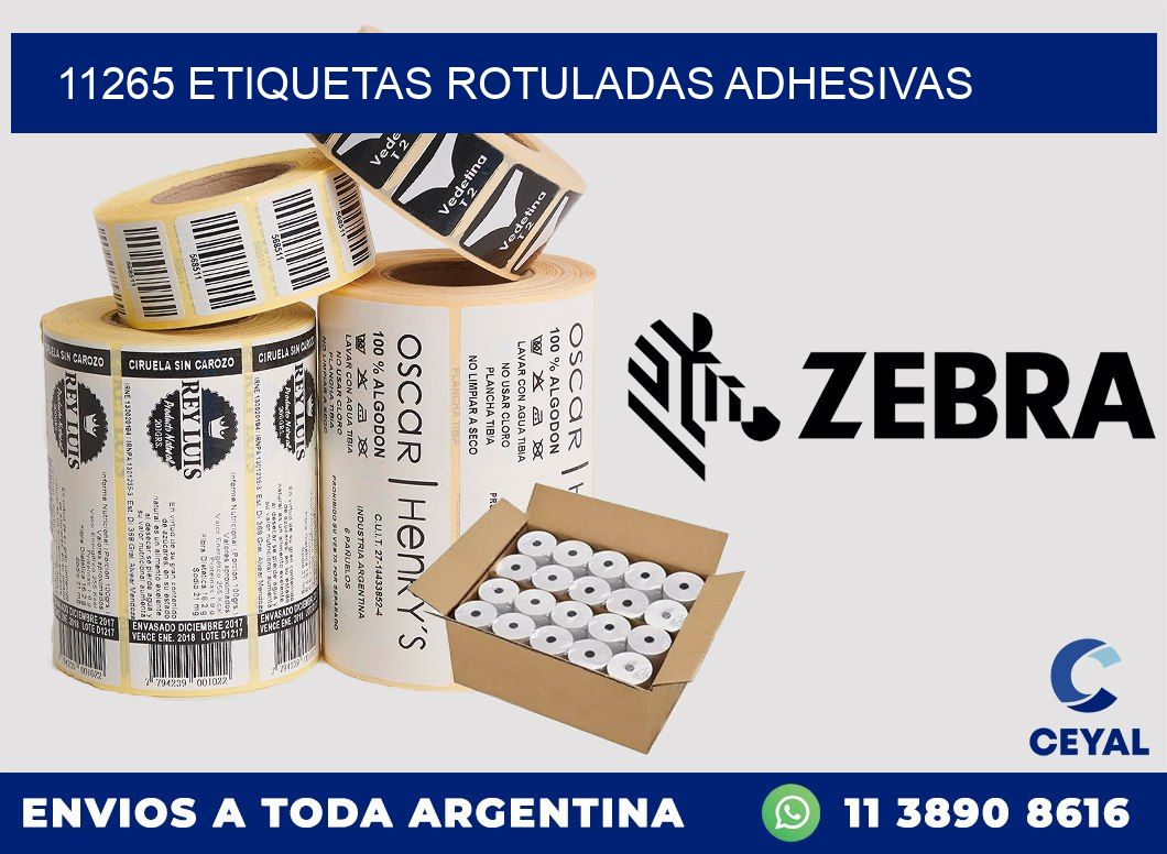 11265 etiquetas rotuladas adhesivas