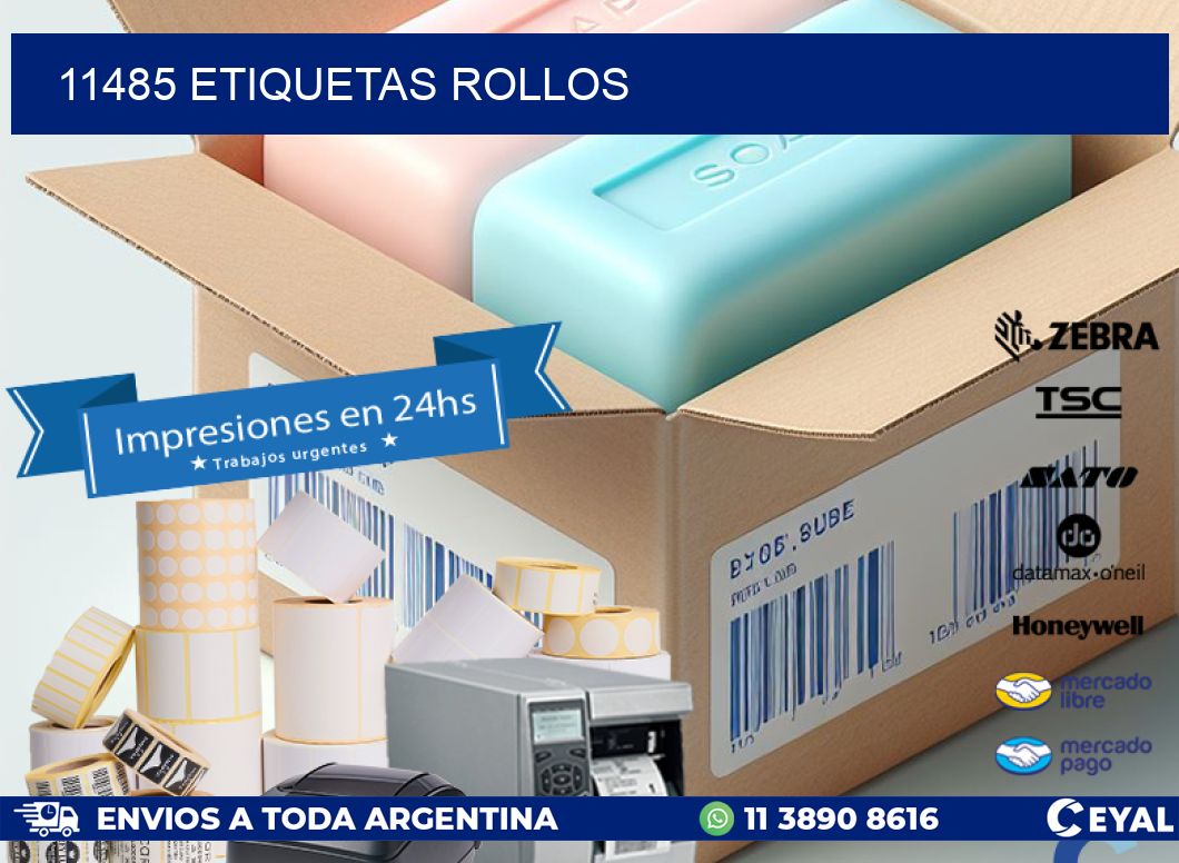 11485 etiquetas rollos
