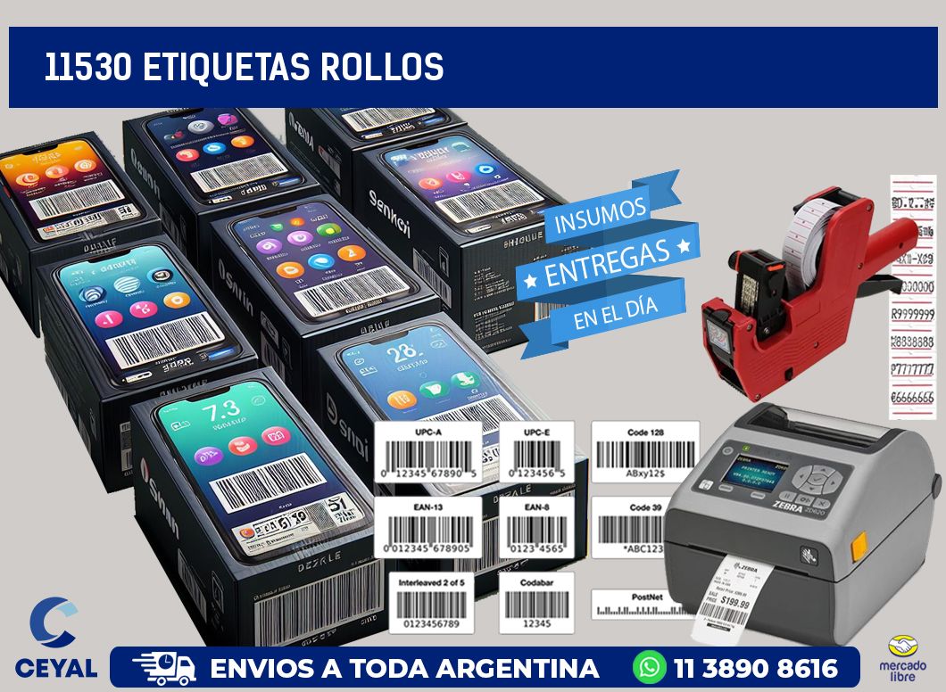 11530 etiquetas rollos