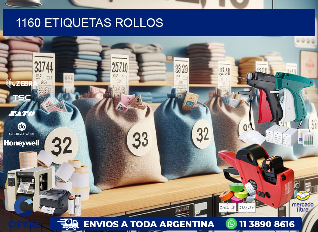 1160 Etiquetas rollos
