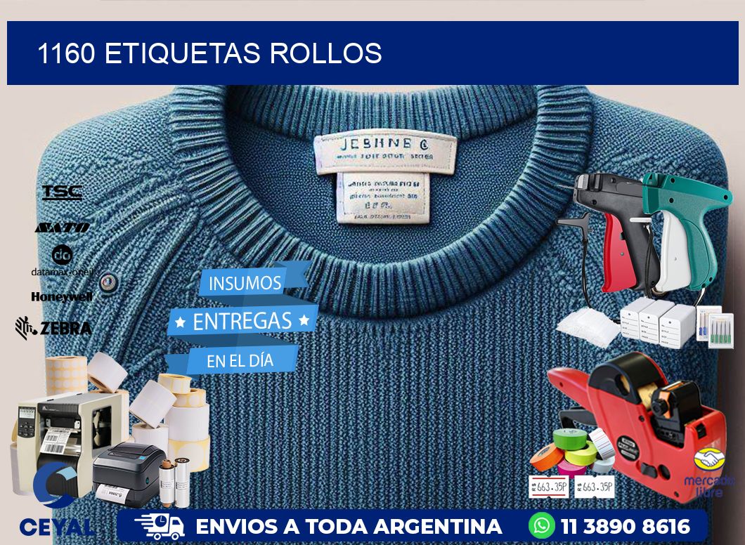 1160 Etiquetas rollos