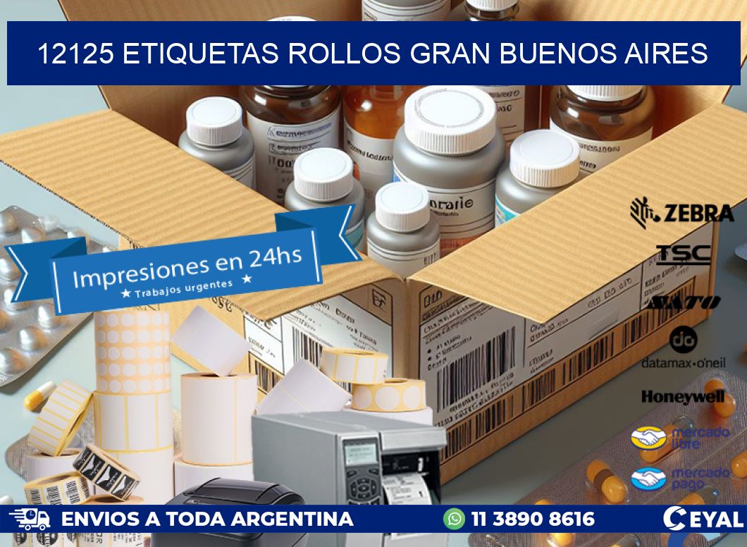 12125 etiquetas rollos GRAN BUENOS AIRES