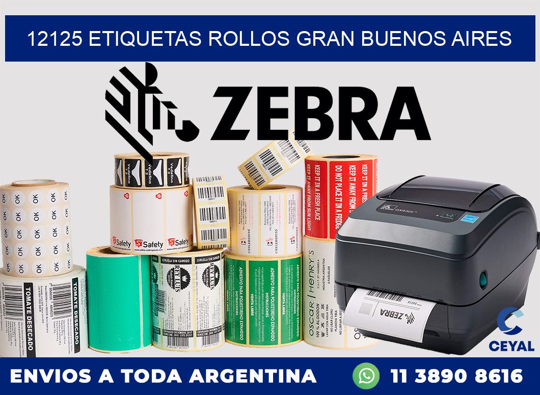 12125 etiquetas rollos GRAN BUENOS AIRES