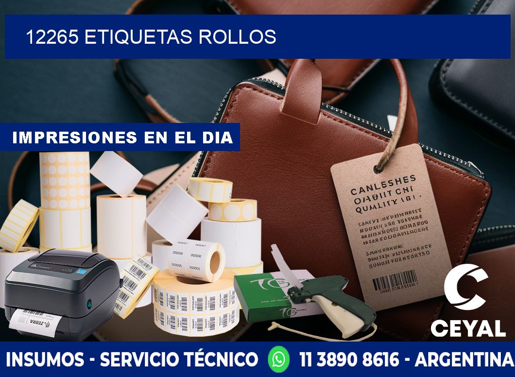 12265 etiquetas rollos