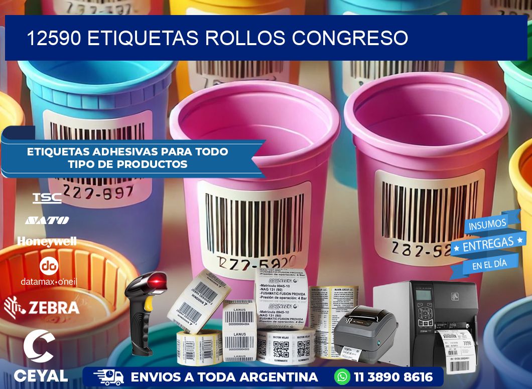 12590 etiquetas rollos CONGRESO