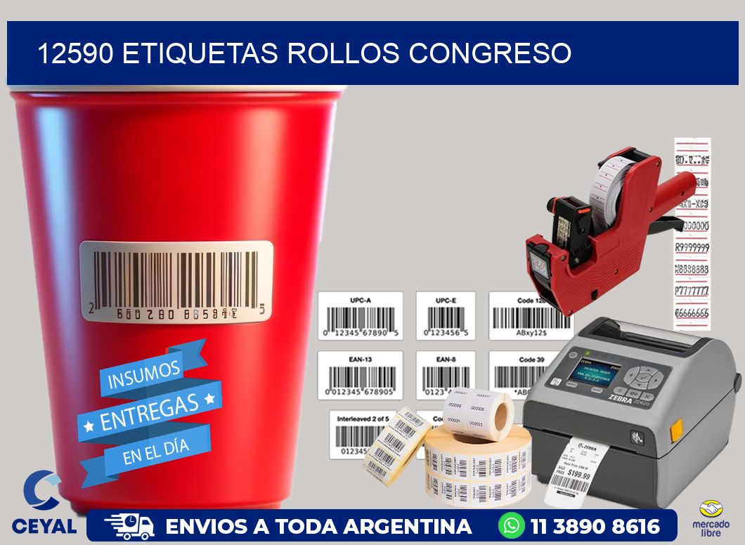 12590 etiquetas rollos CONGRESO