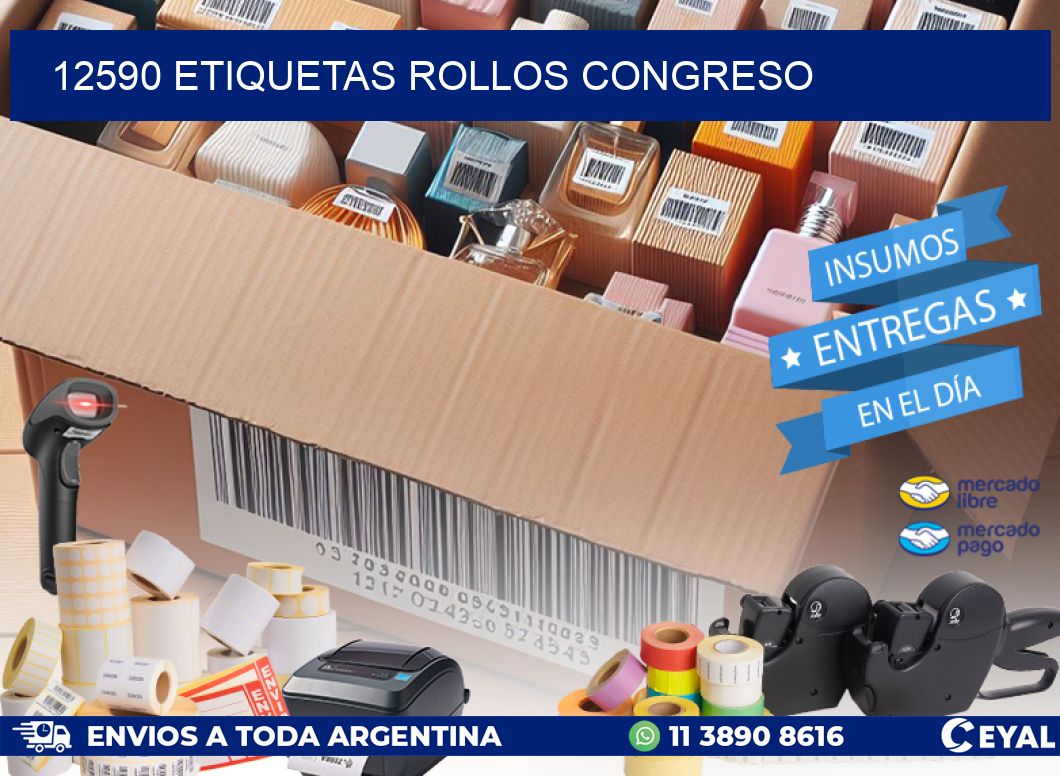 12590 etiquetas rollos CONGRESO