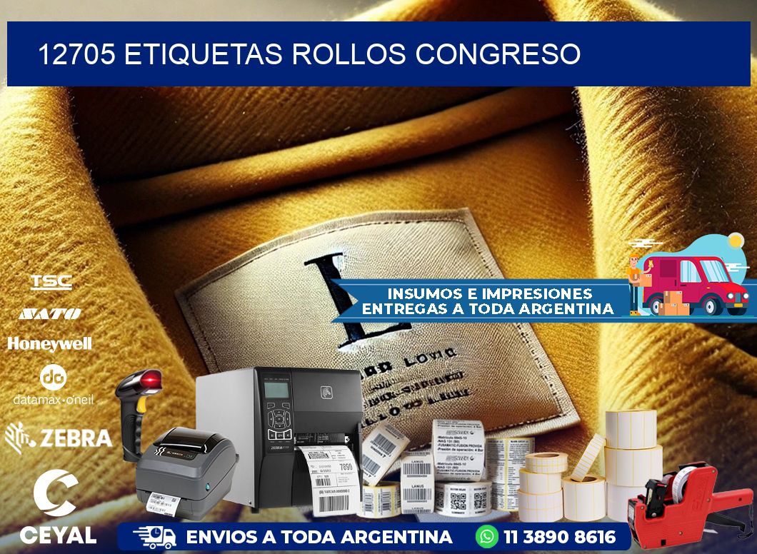 12705 etiquetas rollos CONGRESO