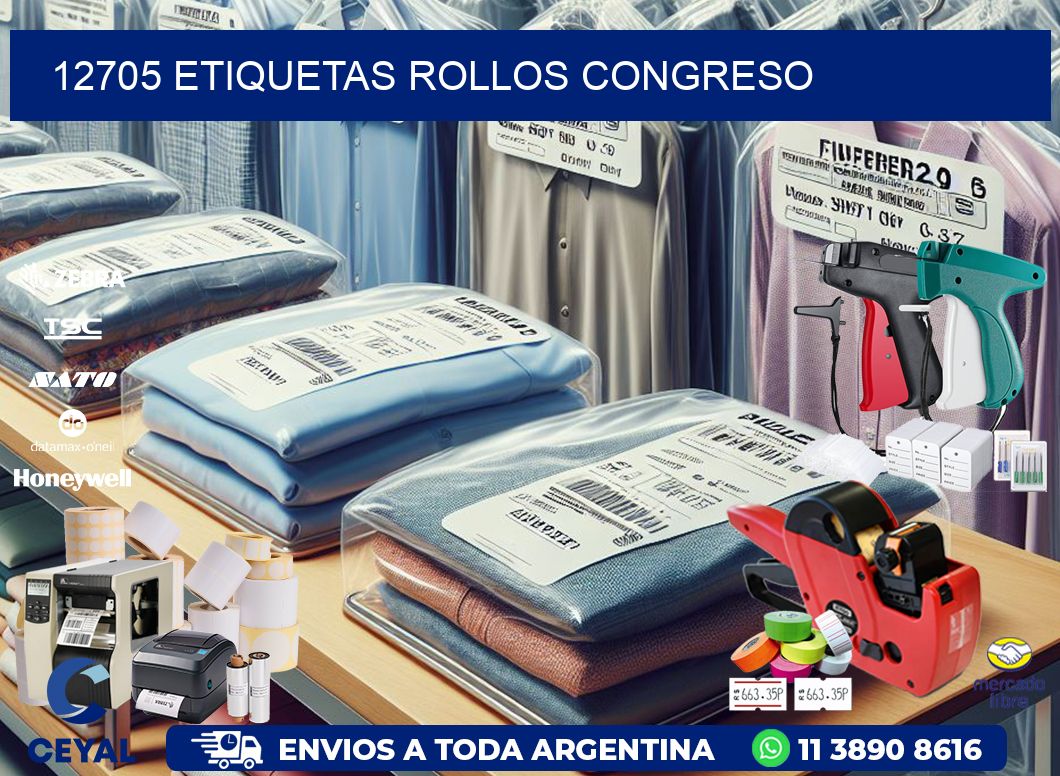 12705 etiquetas rollos CONGRESO