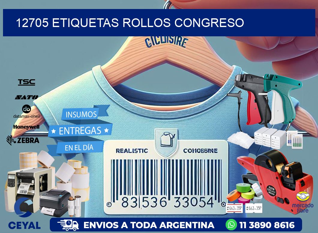 12705 etiquetas rollos CONGRESO
