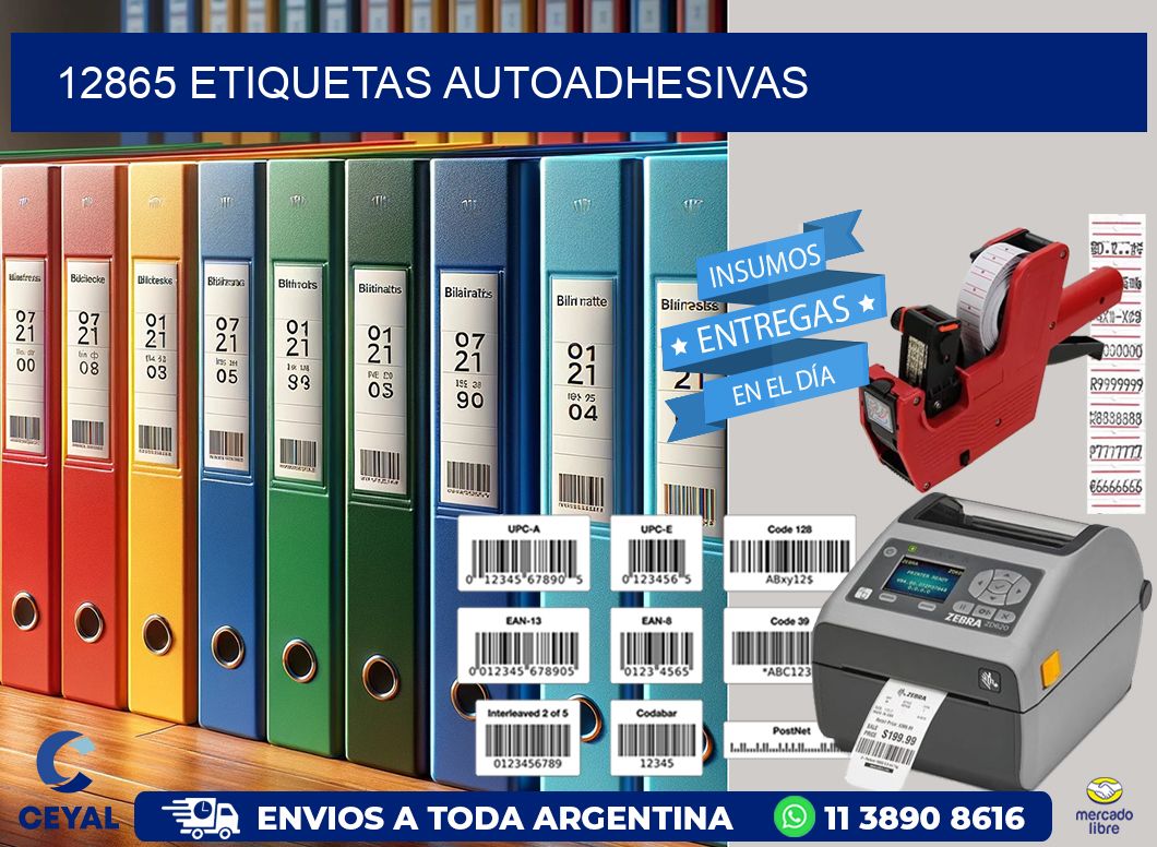 12865 etiquetas autoadhesivas