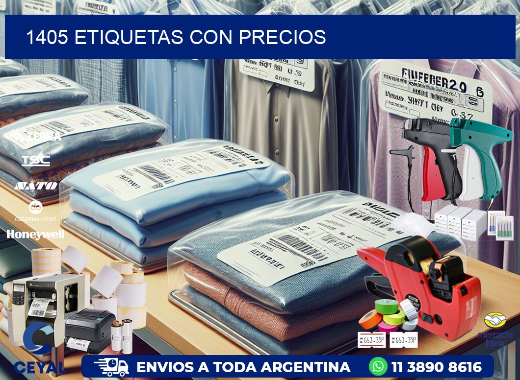 1405 etiquetas con precios