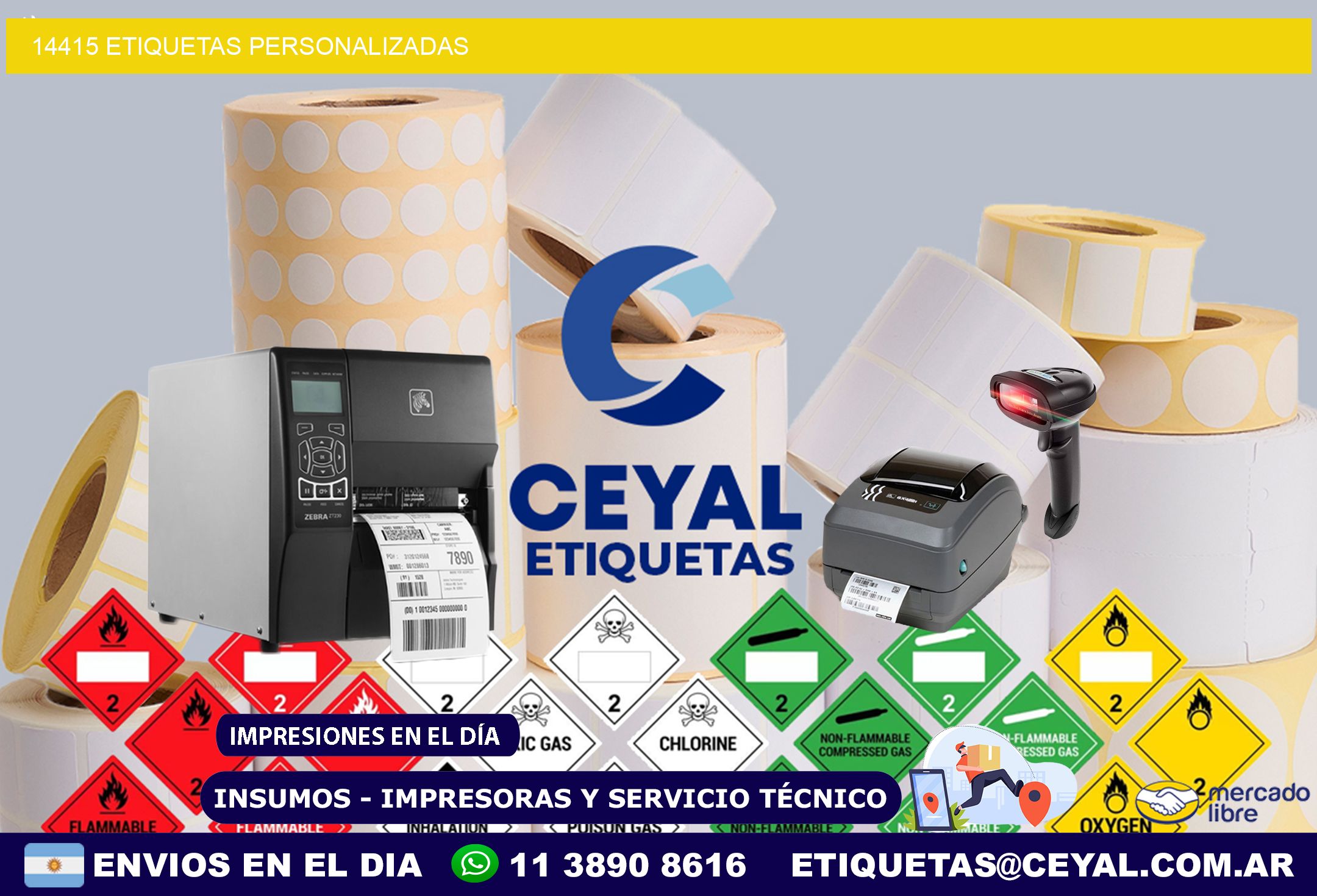 14415 Etiquetas personalizadas