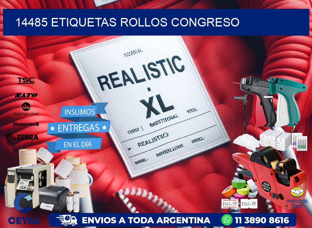 14485 etiquetas rollos CONGRESO