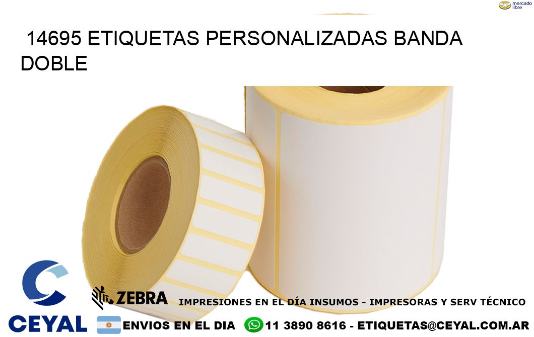 14695 Etiquetas personalizadas banda doble