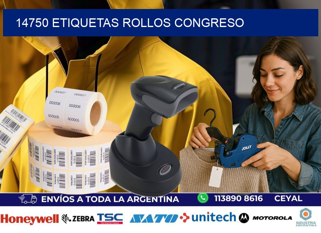 14750 etiquetas rollos CONGRESO