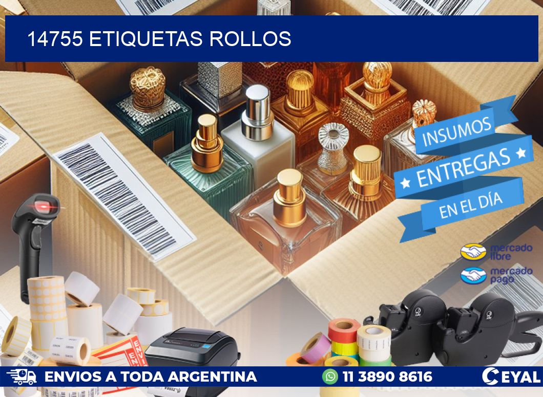 14755 etiquetas rollos