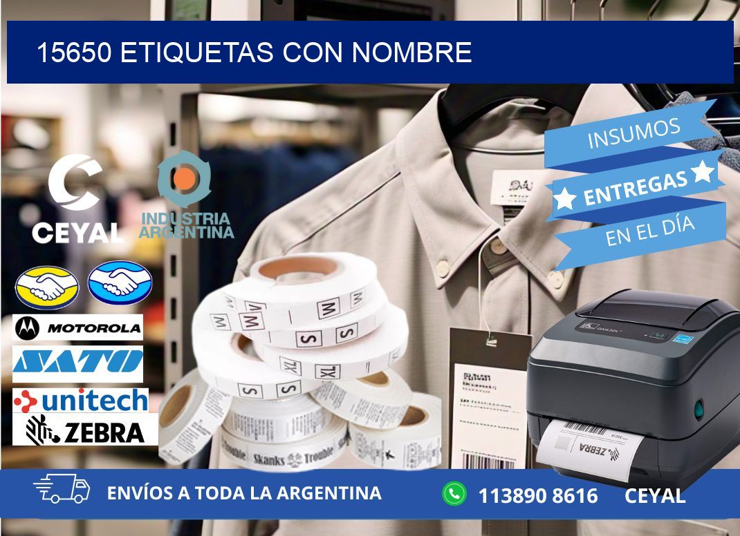 15650 etiquetas con nombre