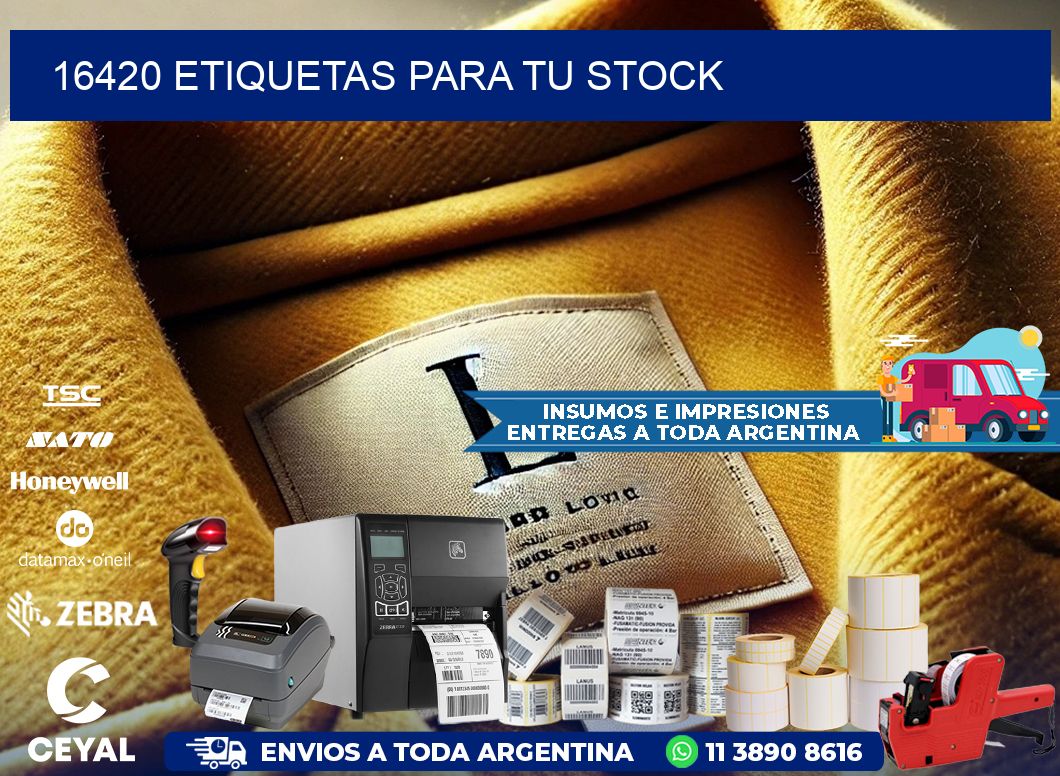 16420 etiquetas para tu stock