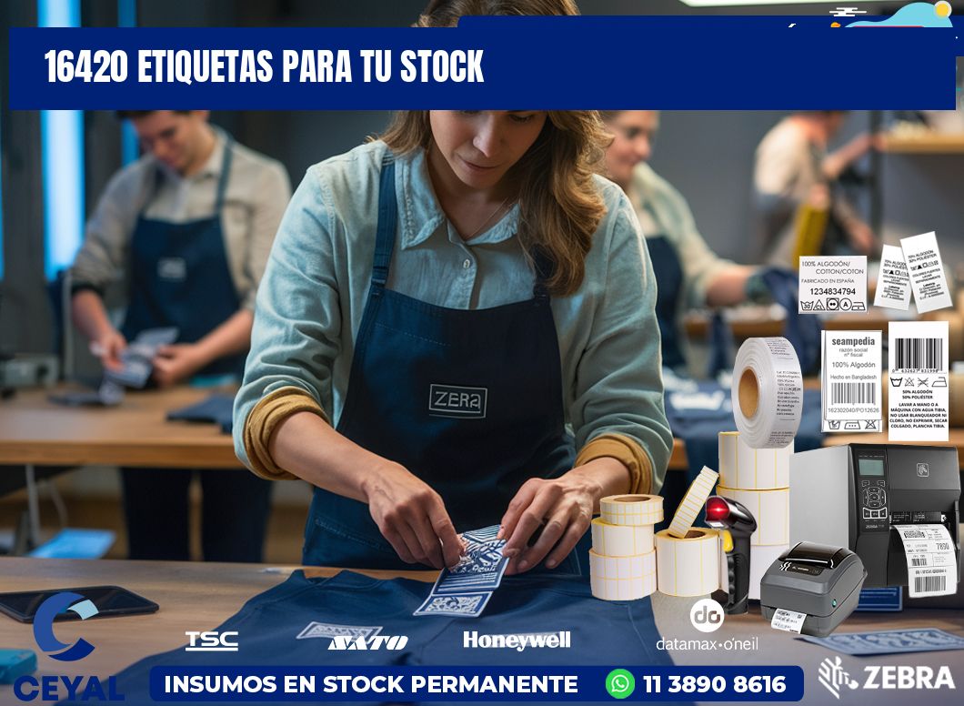 16420 etiquetas para tu stock