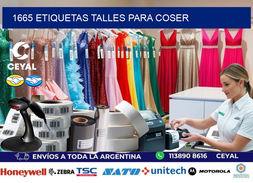 1665 ETIQUETAS TALLES PARA COSER