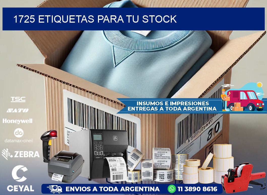 1725 etiquetas para tu stock