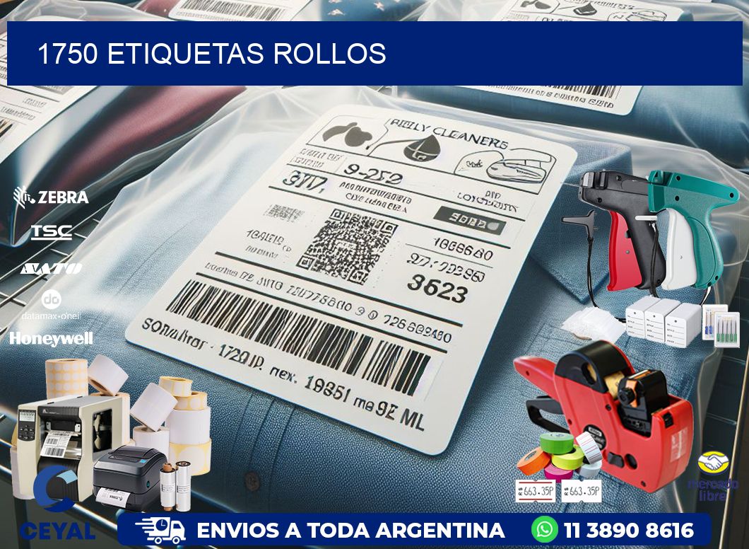 1750 etiquetas rollos
