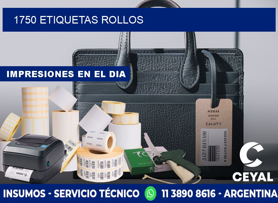 1750 etiquetas rollos