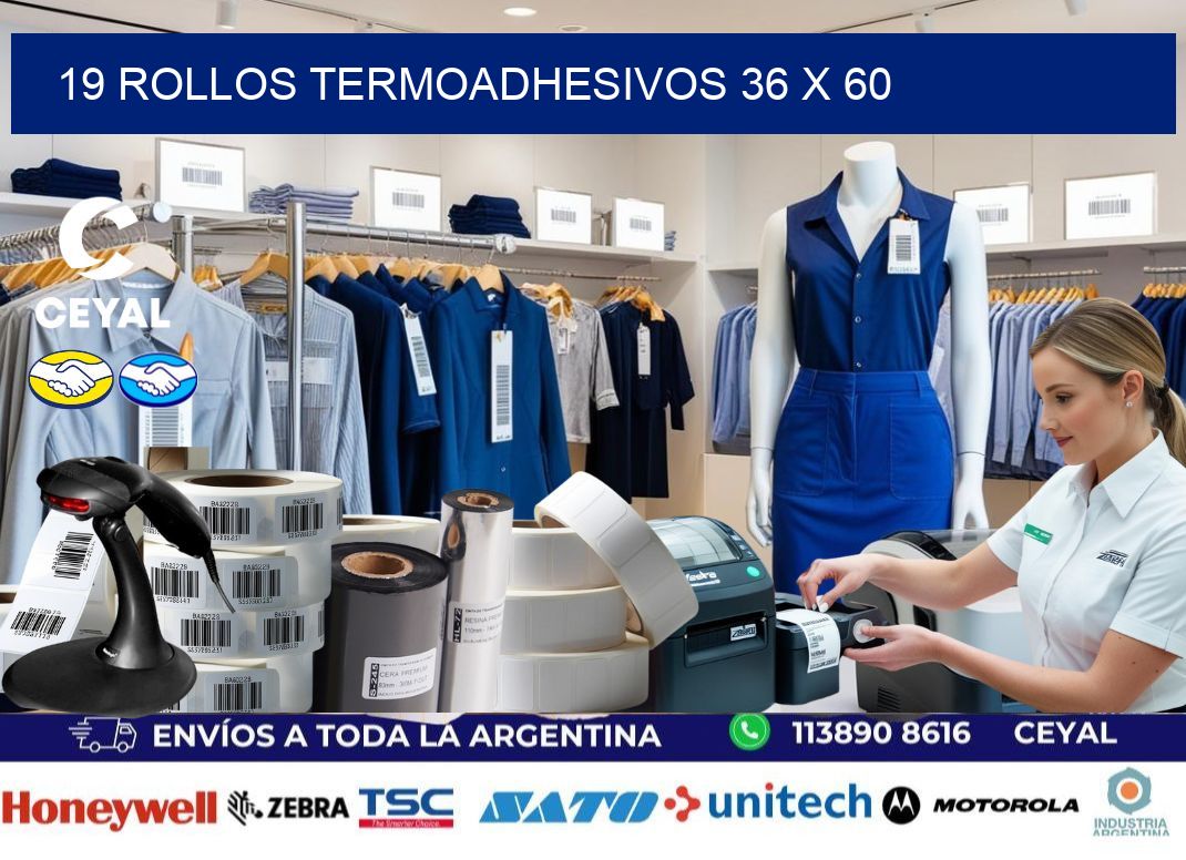 19 ROLLOS TERMOADHESIVOS 36 x 60