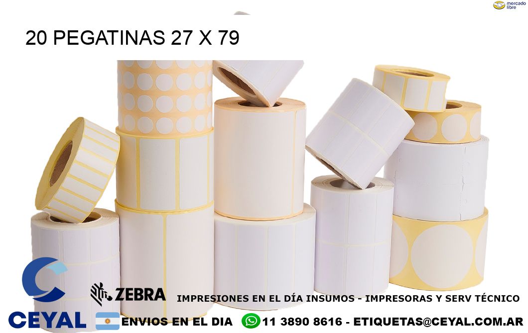 20 PEGATINAS 27 x 79