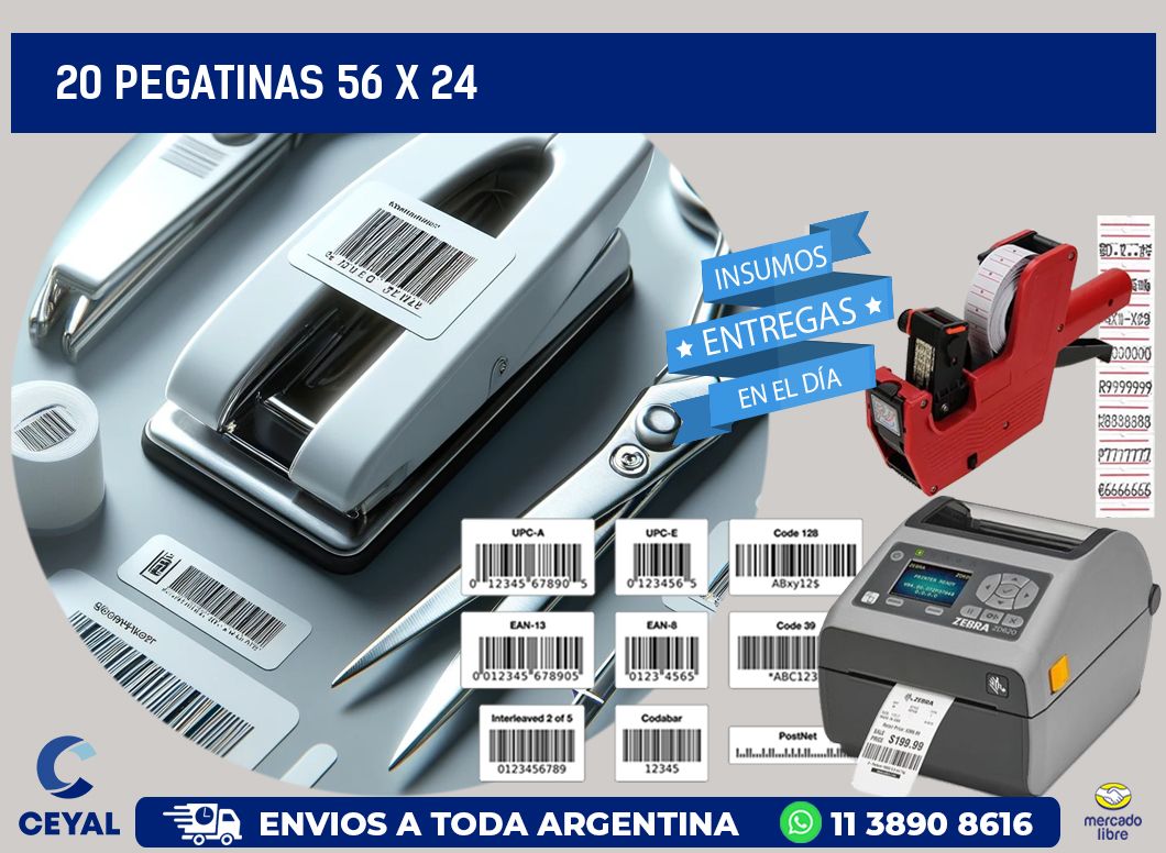 20 PEGATINAS 56 x 24