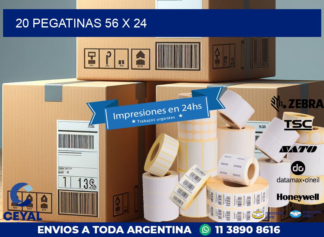 20 PEGATINAS 56 x 24