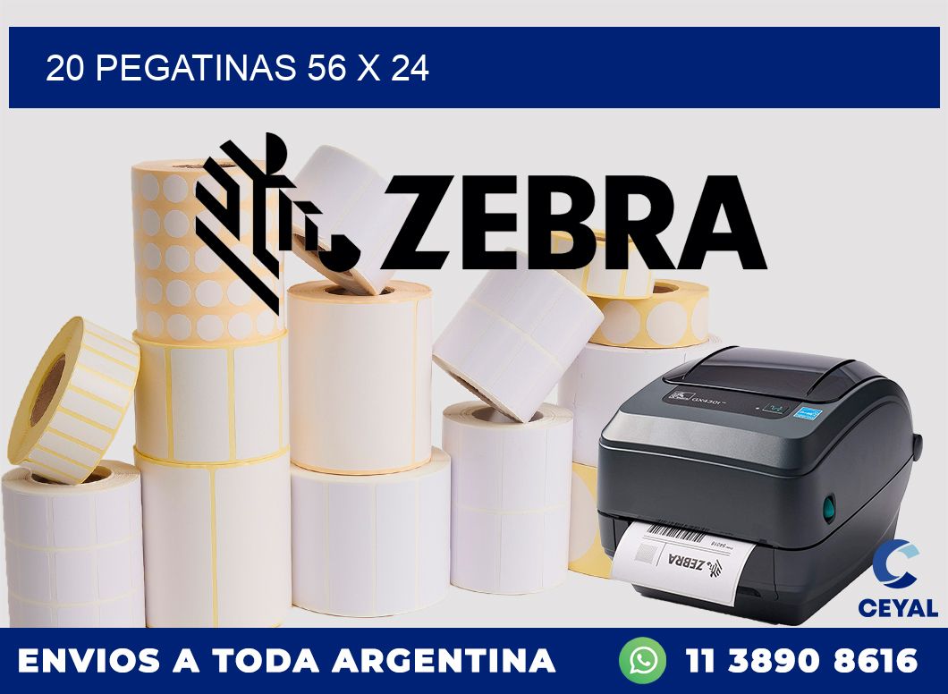 20 PEGATINAS 56 x 24