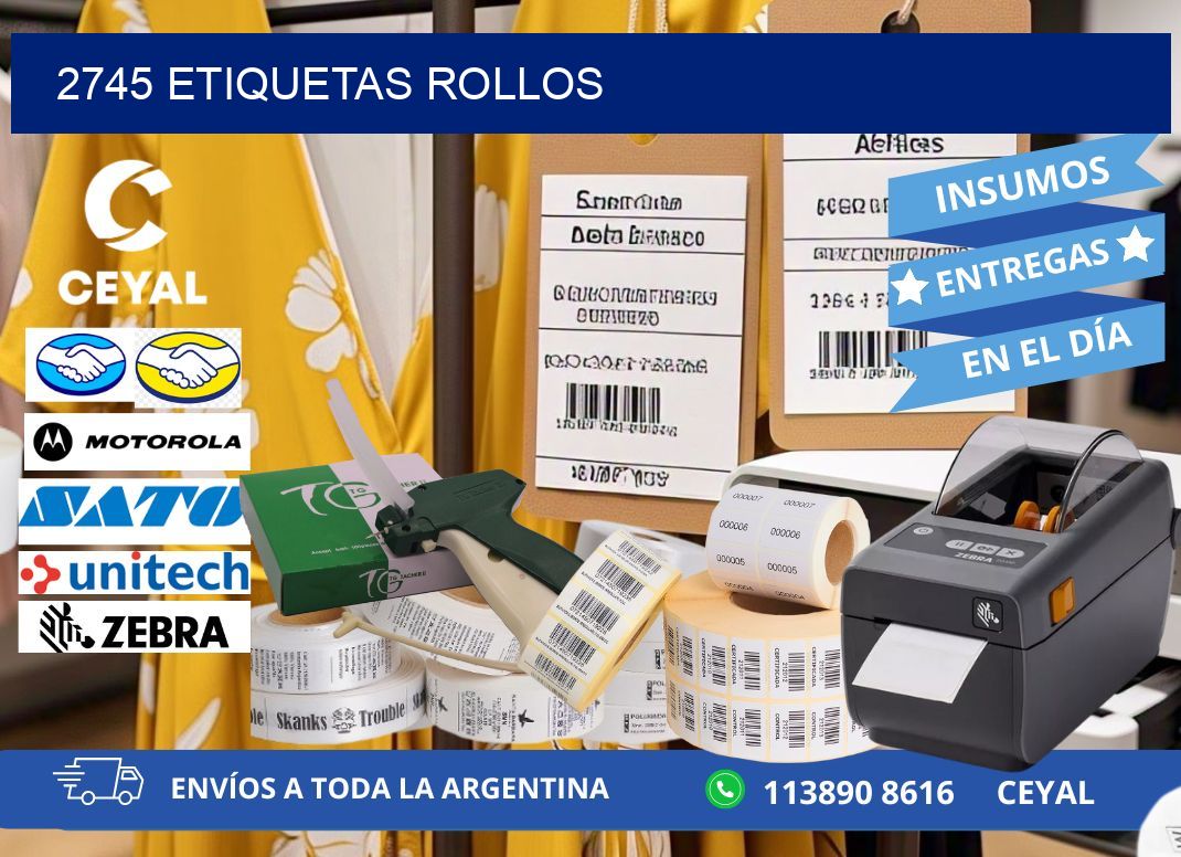 2745 etiquetas rollos