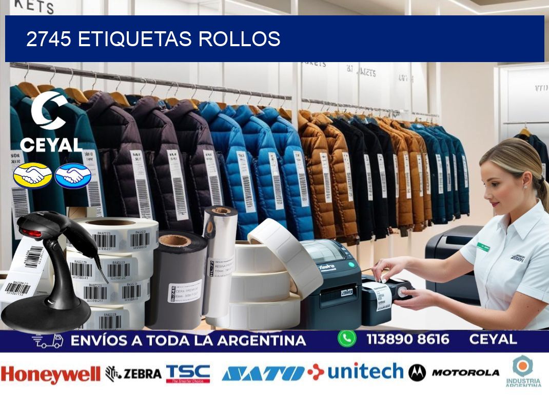 2745 etiquetas rollos