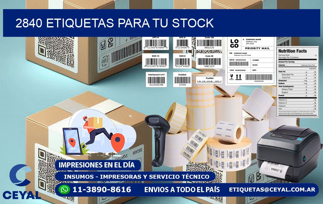2840 etiquetas para tu stock