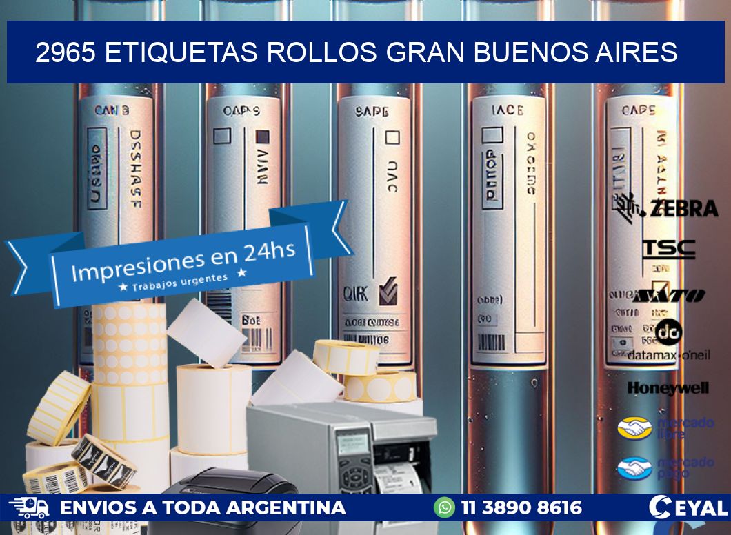 2965 etiquetas rollos GRAN BUENOS AIRES