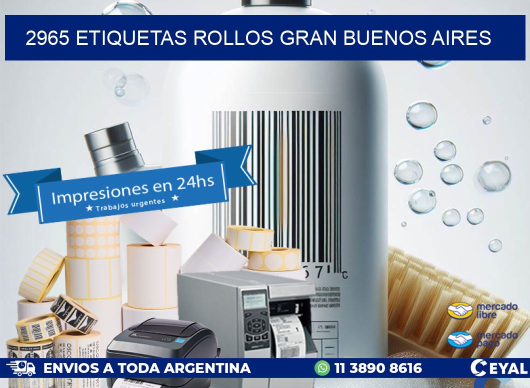 2965 etiquetas rollos GRAN BUENOS AIRES