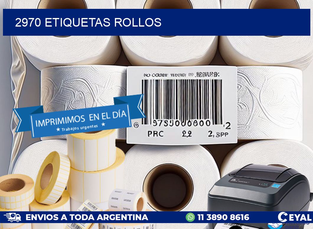 2970 etiquetas rollos
