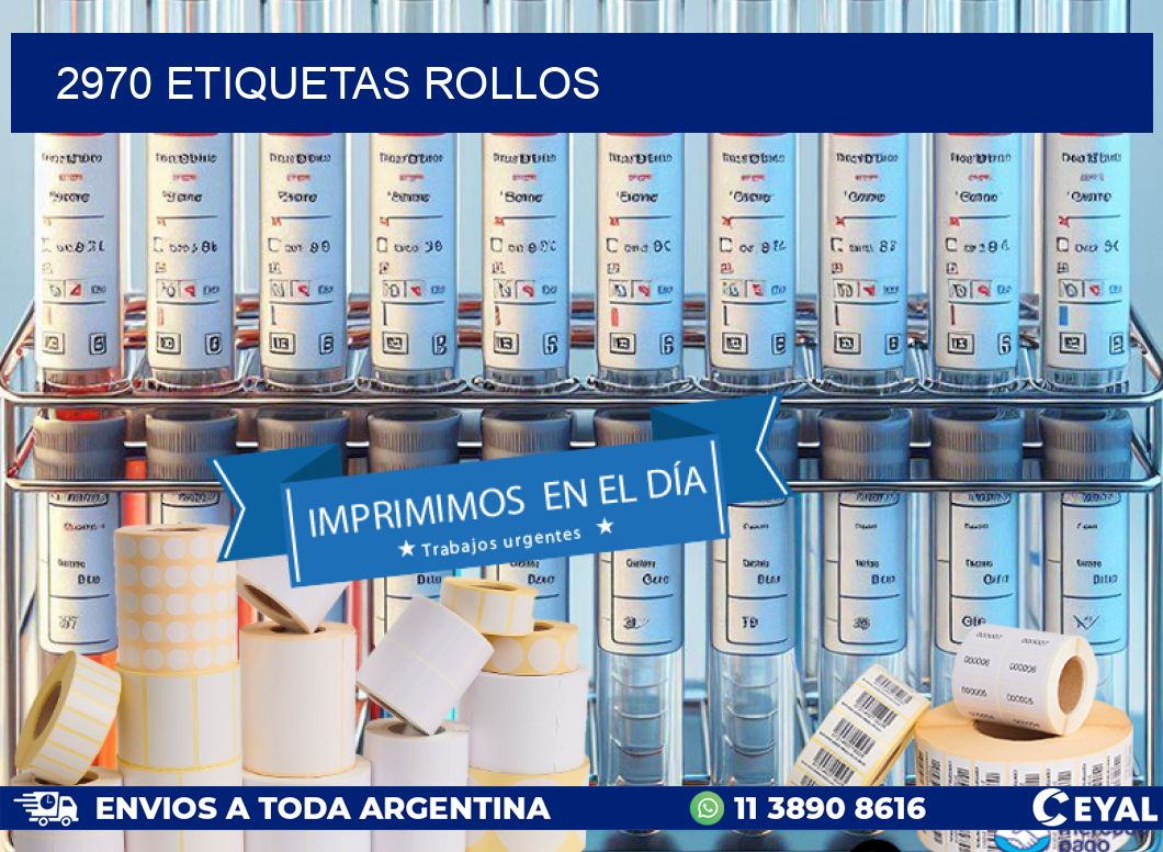 2970 etiquetas rollos