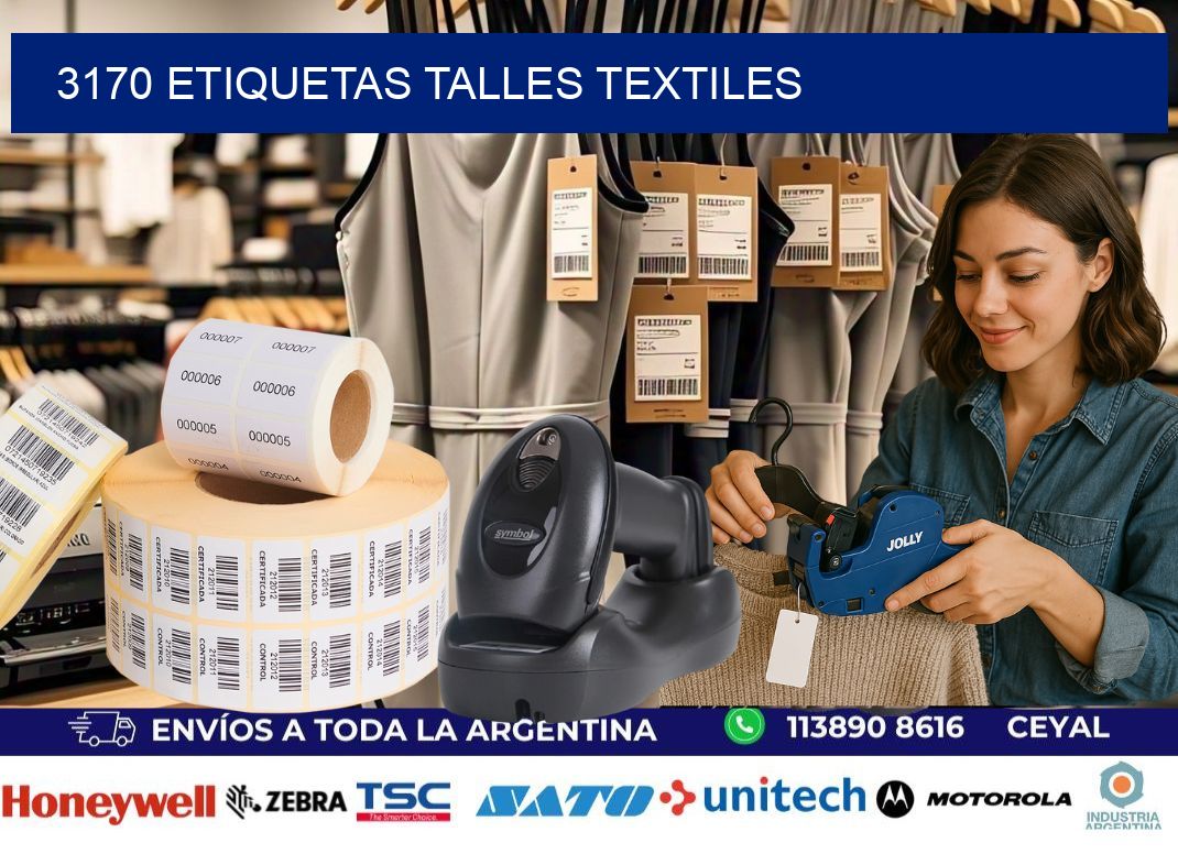 3170 ETIQUETAS TALLES TEXTILES