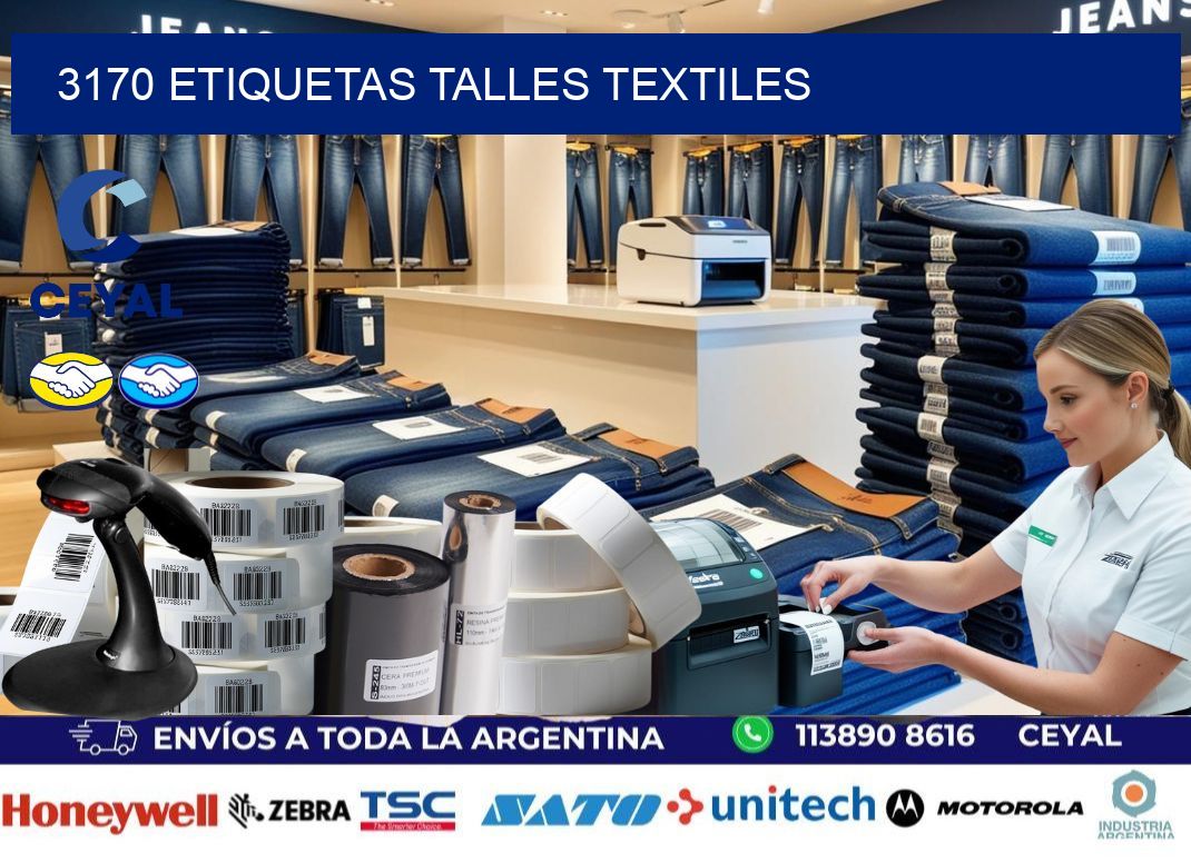 3170 ETIQUETAS TALLES TEXTILES