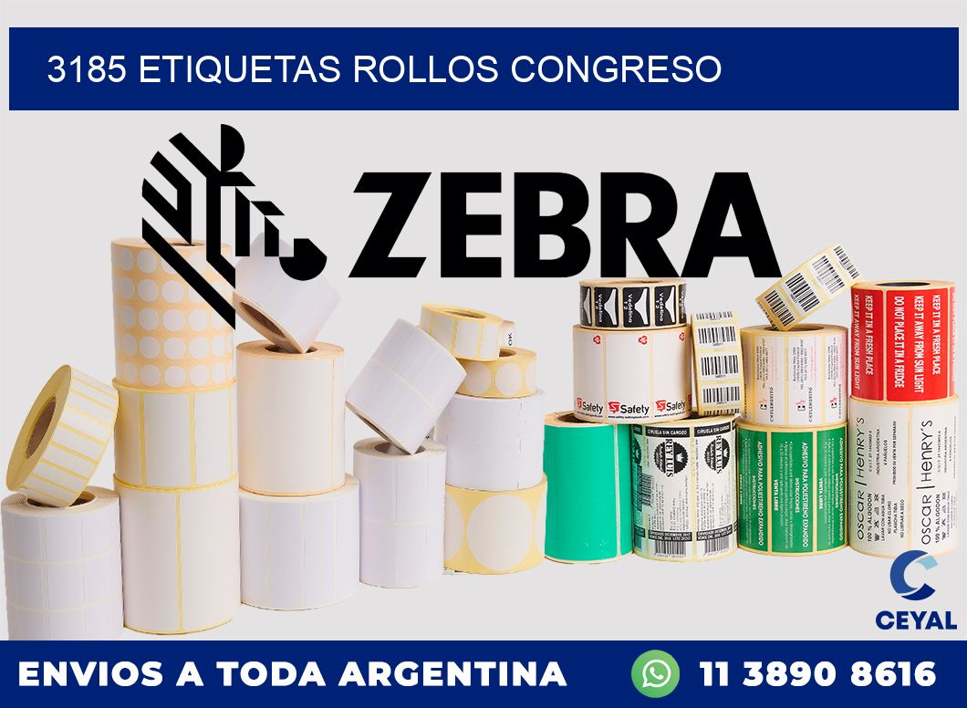 3185 etiquetas rollos CONGRESO