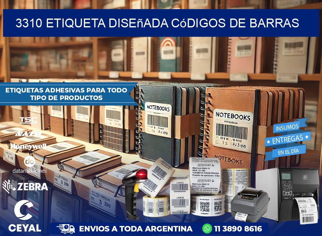 3310 etiqueta diseñada códigos de barras